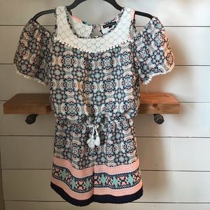 Girls cold shoulder Romper